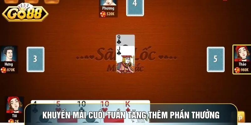 Khuyến mãi cuối tuần tăng thêm phần thưởng khi tham gia Khuyến mãi cuối tuần tăng thêm phần thưởng khi tham gia
